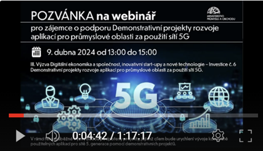 0. Kompletní záznam pro zájemce o podporu demonstrativních projektů rozvoje aplikací pro průmyslové oblasti za použití sítí 5G byly následující příspěvky